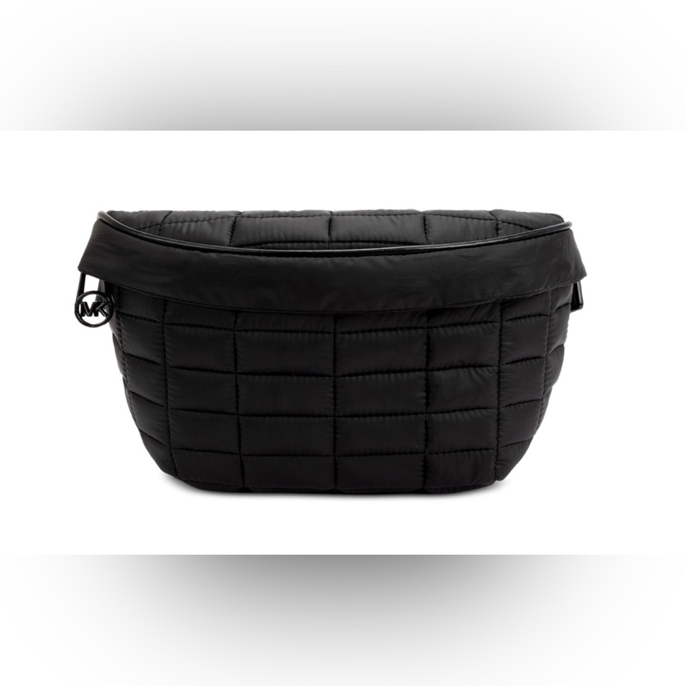 Michael Kors Women's Quilted Snap-Buckle Belt Bag - S/M Size - Black